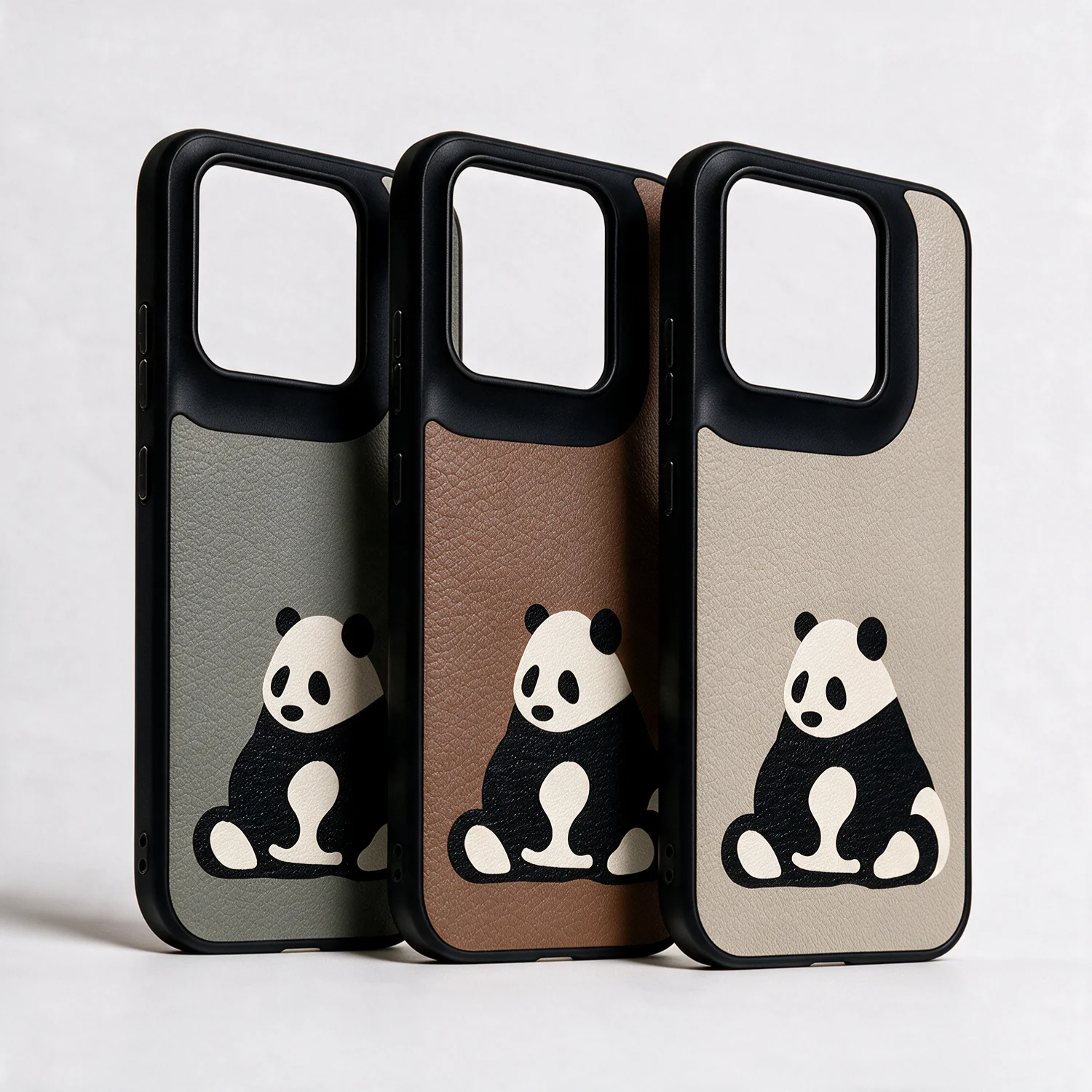 For Motorola Moto Edge 70 X70 Air Fusion+ Pro Case Shockproof Phone Genuine Leather Women Man with Panda Pattern Design Covers