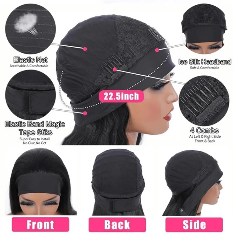 النساء عقال الباروكات شعر الإنسان 40 بوصة طويلة البرازيلي عذراء شعر الجسم موجة لا شيء الدانتيل الجبهة باروكة من شعر طبيعي غلويليس الباروكات الطبيعية