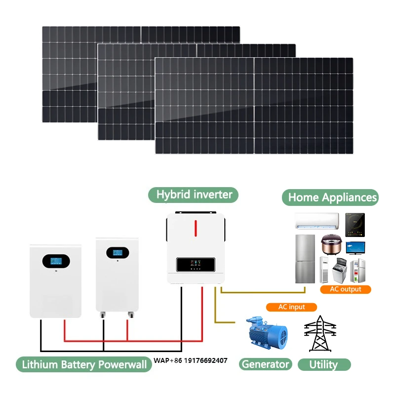 5-10KW Residential Hybrid Grid Solar System Inverter LiFePO4 Battery Storage 'MPPT PWM Controller 48V CAN All-In-One