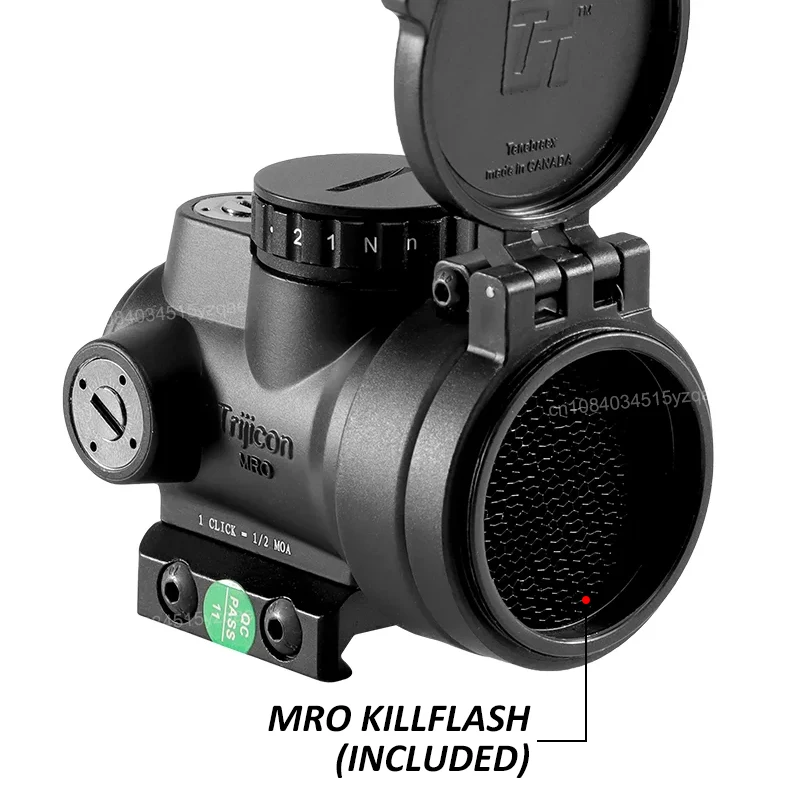 Trijicon MRO HD 2 MOA Reticle Rifle Red Dot Sight Scope Black w/Picatinny Rail Low Mount&Low 1/3 Cowitness Mount&MRO Flashkill