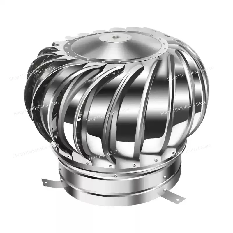 1PCS Roof Wind Turbines Cap Vent for Houses Attic Air Vent Ventilating Fan Rotatable Stainless Steel 110/160/200mm