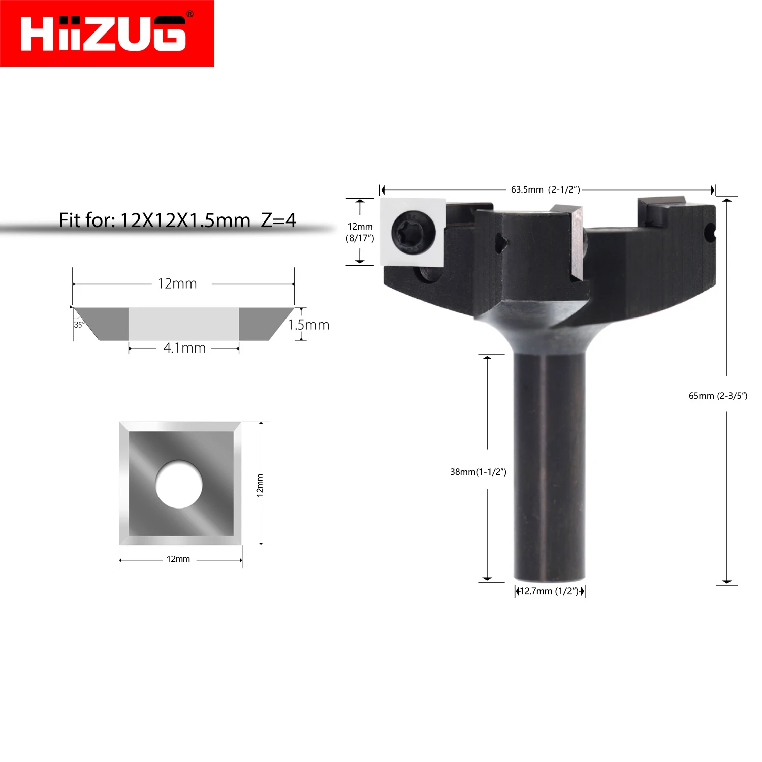 Imagem -04 - Cnc Wood Planer Bit Spoilboard Surfacing Router Slab Flattening Router Bit Ferramentas de Carpintaria com Inserções de Carboneto Haste 127 mm