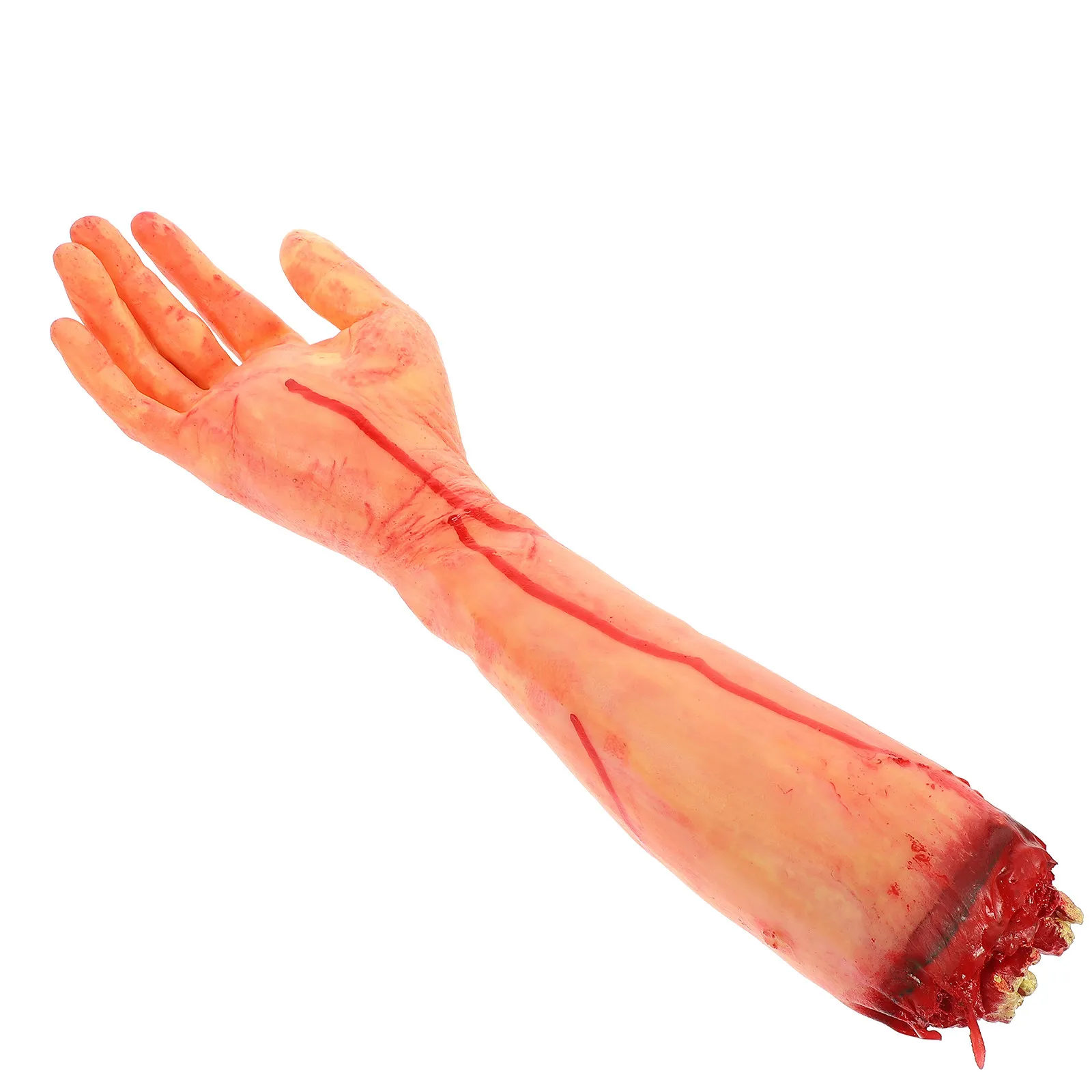 

Halloween Broken Arm Prop Realistic Separated Arm Decoration Scary Haunted House Party Outdoor Decor Fake Broken Hand