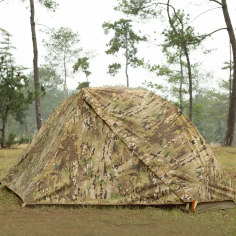 Imagem -03 - Camuflagem Única Tenda ao ar Livre Impermeável e Sunproof Espessado Barraca de Acampamento Equipamento Tático do Parque Novo