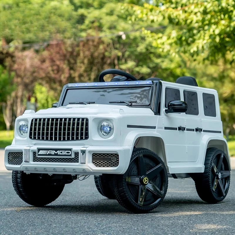 Voiture électrique SUV tout-terrain 4x4 pour enfants, avec batterie 12V, pneus Anti-éclatement, double siège, Absorption des chocs silencieuse, Protection du sol