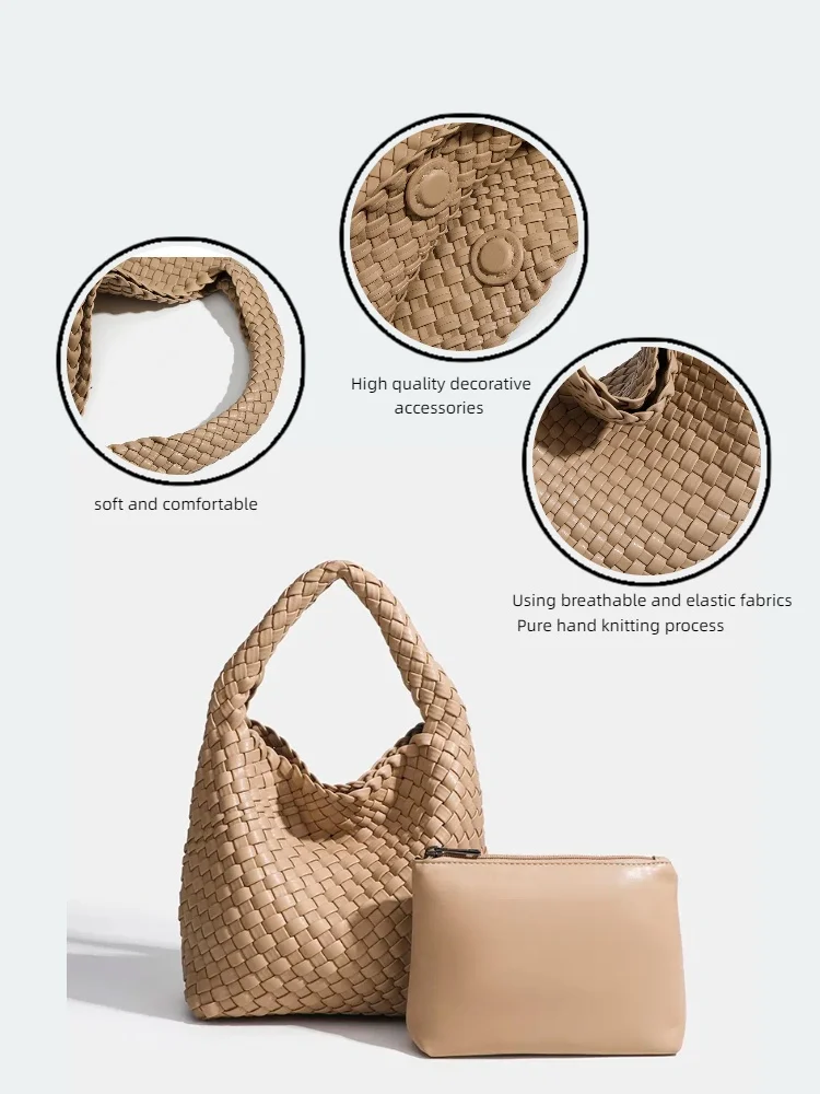 Designer bag Luxury 2024 woman bag Brand New Product PU Small size hand-woven bucket bag High quality Women\'s handbag