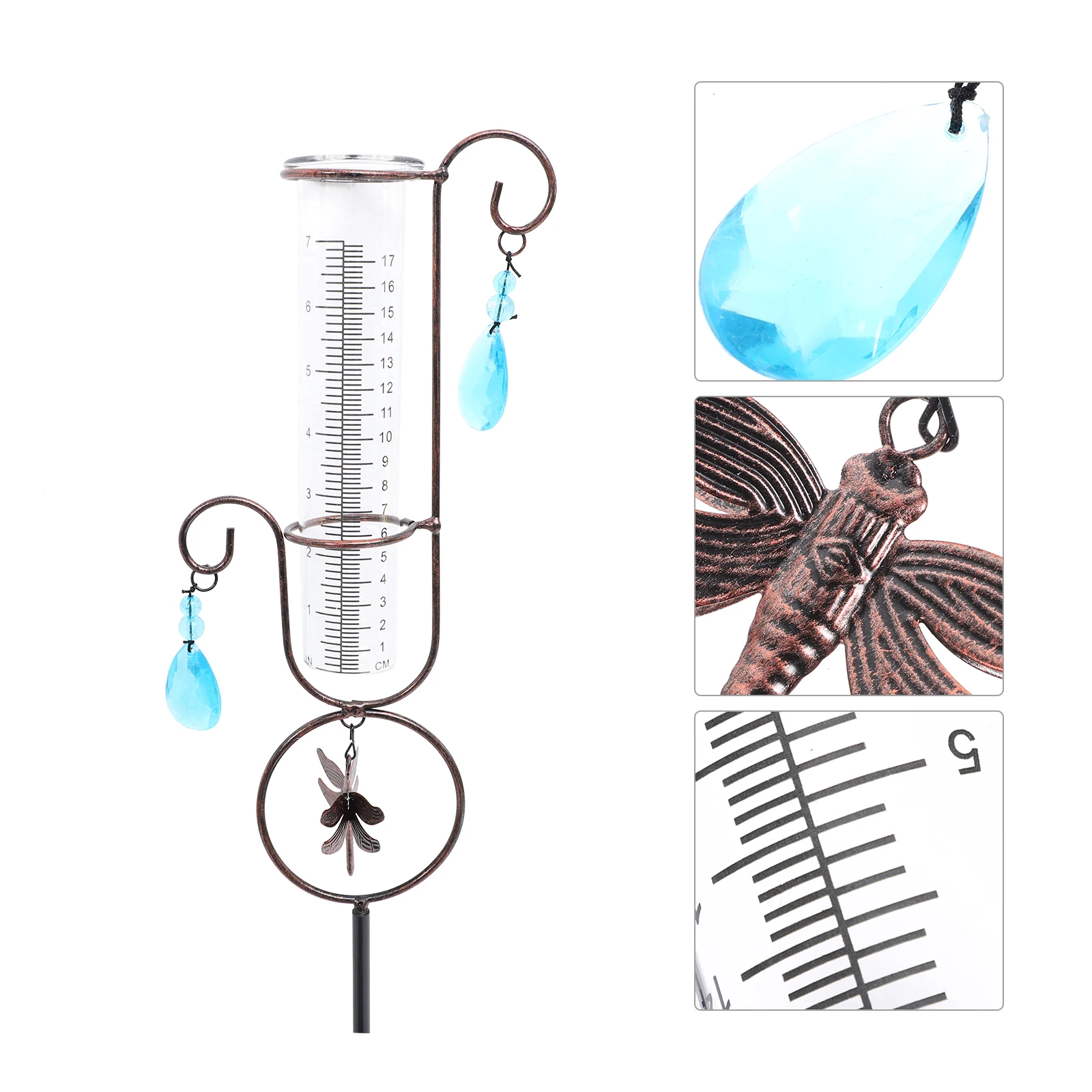 

Rain Gauge Outdoor Precise Garden Measurer Durable Practical Professional Deck Decor Simple Design Wide Application