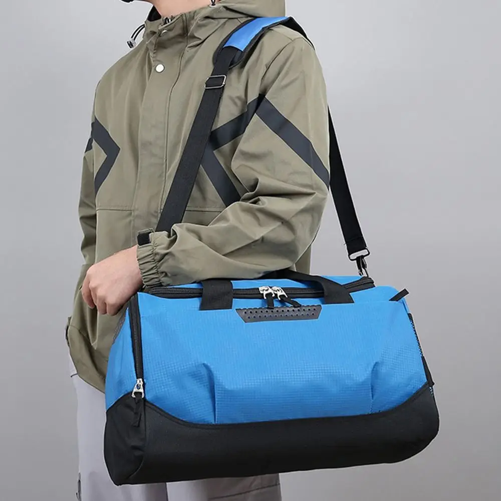 

Large Capacity Travel Duffel Bag Waterproof with Shoe Compartment Sports Fitness Bag Dustproof Portable Clothing Storage Bag