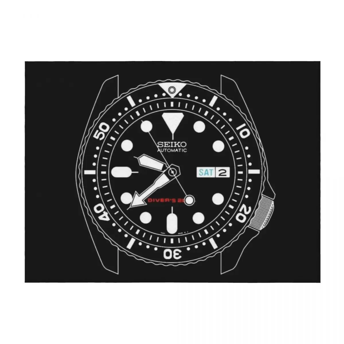 

Seiko SKX diver Throw Blanket for babies Retros decorative Plush Blankets