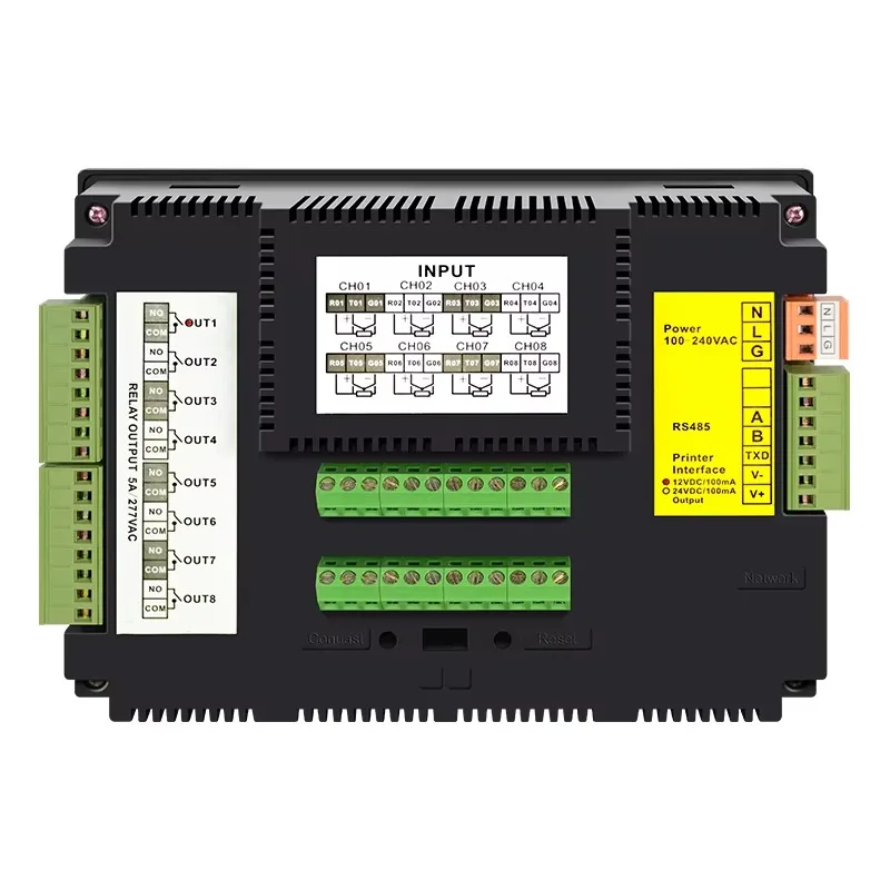 2026 Universal Digital Paperless Temperature Recorder Multi Channel PT100 Thermocouple Customizable Color Display