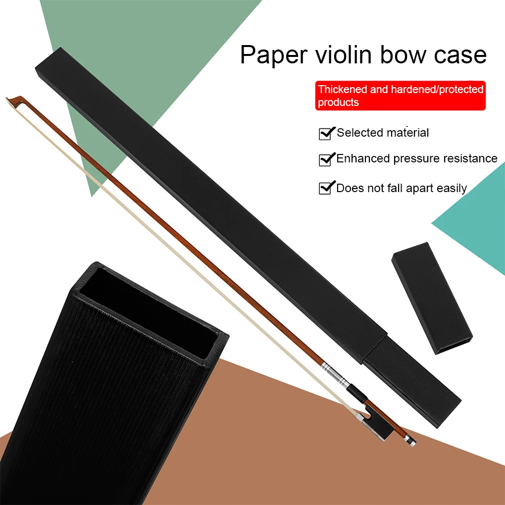 Violin Bow Case Fiddlesticks Hard Box Pressure Resistant Pull-out Style Strings Protection Storage Protector for Viola Cello