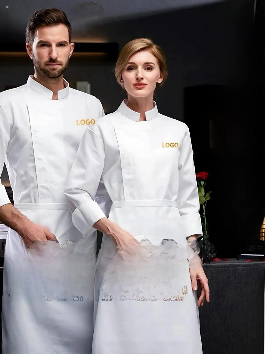 

Cusized Pure Color Chef Work orm ort Sve Men's Restaurant Kitchen Work orm Hotel Ba Kitchen ort Service