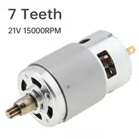 Motor CC RS775 de 7 dientes, 21V, 15000RPM, micromotores de alto par de alta velocidad para taladro inalámbrico/llave eléctrica, Motor CC de 7 dientes