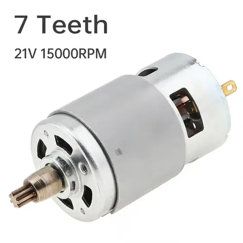 Imagen 1 del producto Motor CC RS775 de 7 dientes, 21V, 15000RPM, micromotores de alto par de alta velocidad para taladro inalámbrico/llave eléctrica, Motor CC de 7 dientes