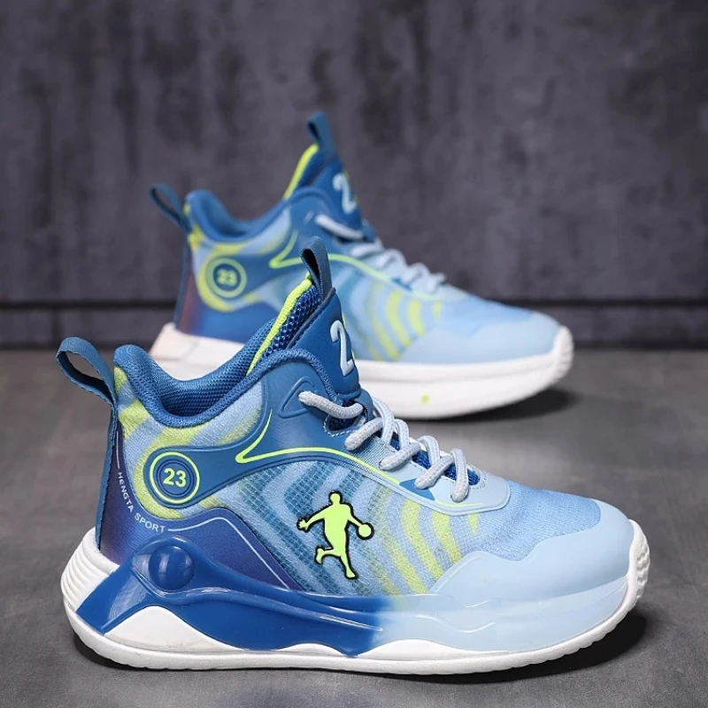 

Running Shoes for Children Boys 2026 New Breathable Lace-up Non-slip Sports Shoes Lightweight Competition Basketball Shoes