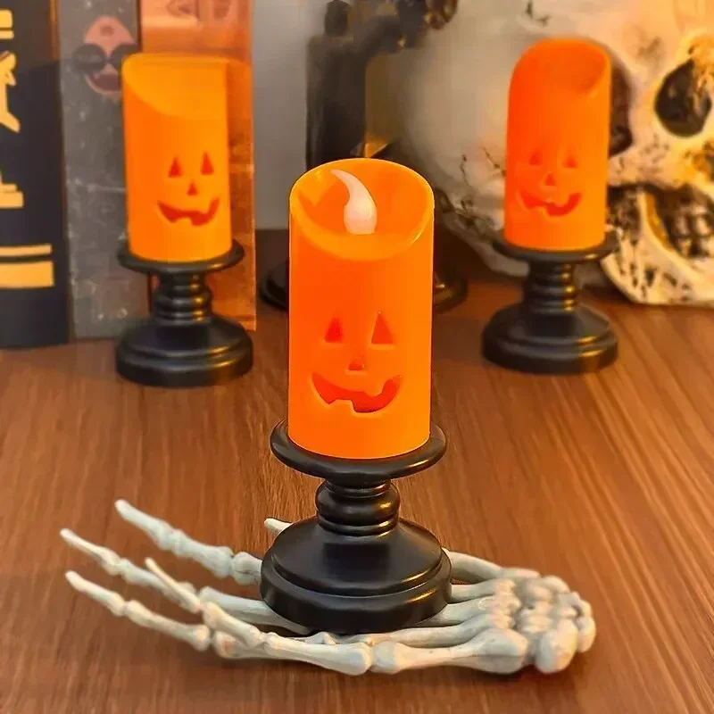

1-20PCS Halloween Led Pumpkin Candle Light Creative Candle Holder Night Light Atmosphere Decorative Props Small Ornaments
