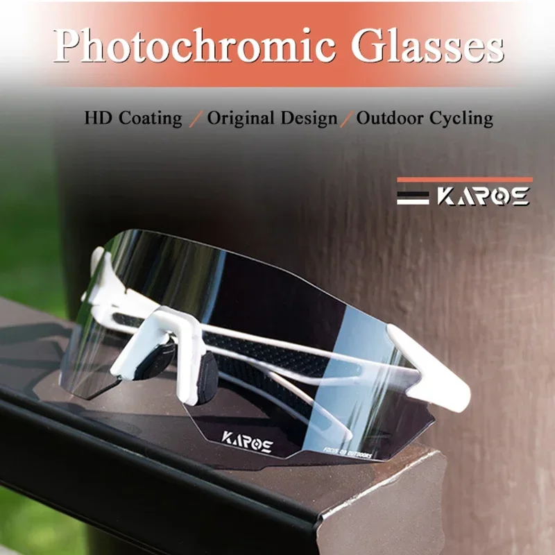 KAROS Photochromic Cycling Glasses MTB Bicycle Glasses Road Bike Cycling Eyewear Men Women Outdoor Sports Cycling Sunglasses