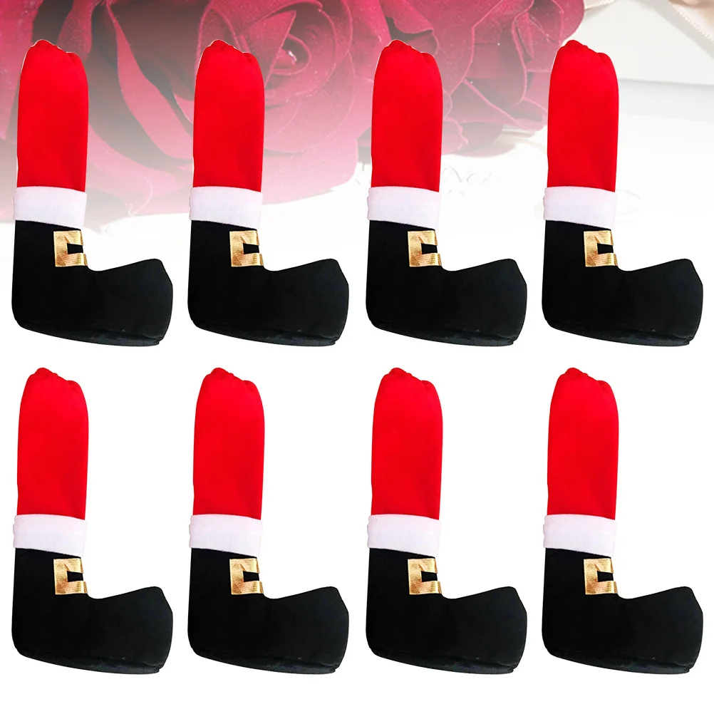 

8Pcs Christmas Chair Feet Protectors Table Leg Covers Soft Home Christmas Decoration Chair Feet Protectors