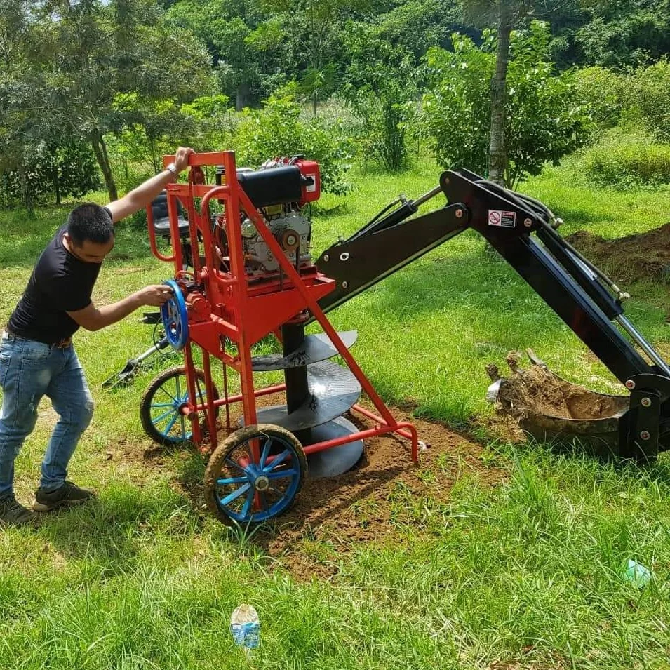 Earth Driller Machine Post Hole Digger 420cc 15hp Gasoline Earth Auger for Sale