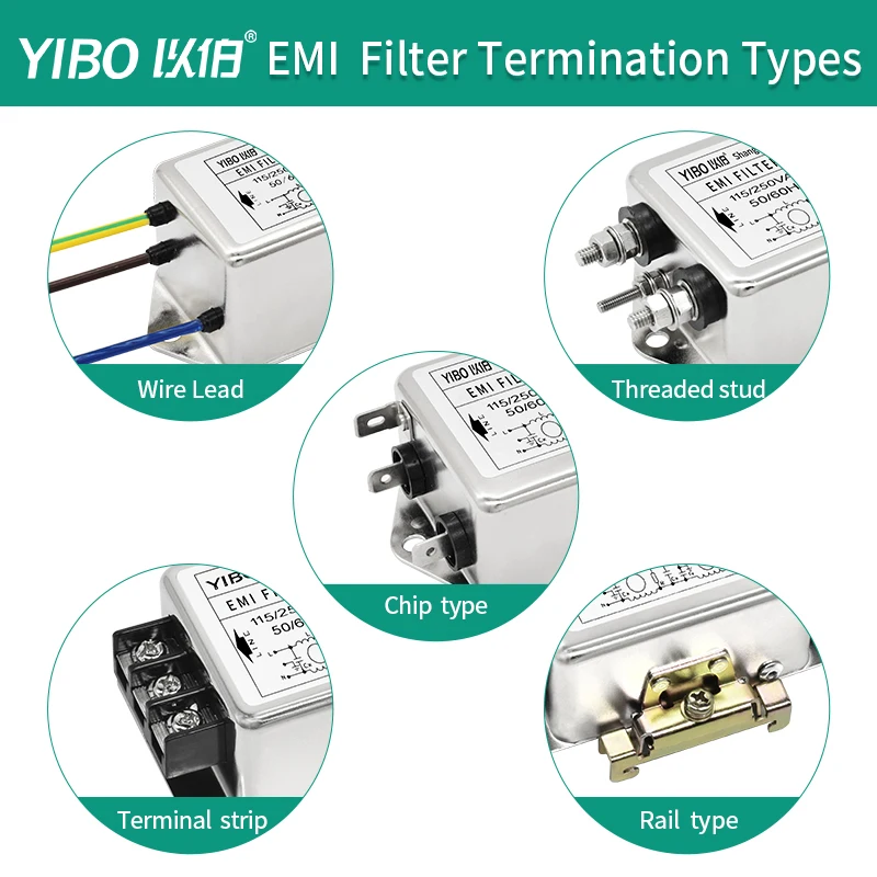YIBO EMI Power Filter 220V Single Phase Double Stage AC Noise Suppression Filter YB430 Replace CW4L2-10A-T CW4L2-20A-T