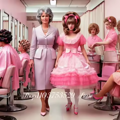 Custom Pink Lace Prom Dress Bow Tied Corset A Line Full Skirt Special Occasion Evening Gown Homecoming Prom Dress