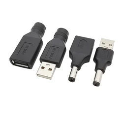 USB 2.0 Type A Male / Female to 5.5mm x 2.1mm DC Power Male / Female Jack Connector USB To DC 5V Charging Plug Converter Adapter