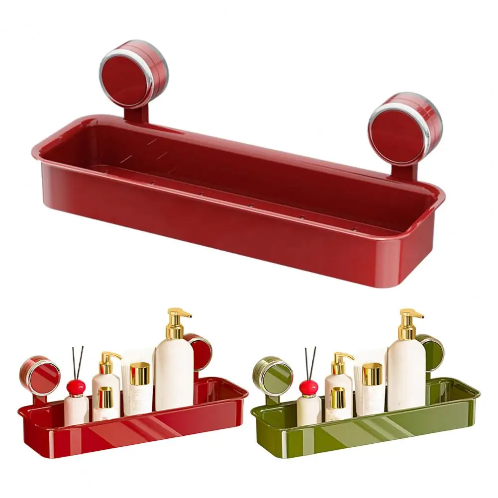 

Capacity Storage Basket Storage Rack with Suction Cups No-drill Wall Organizer for Bathroom Kitchen Strong Load-bearing Non-slip