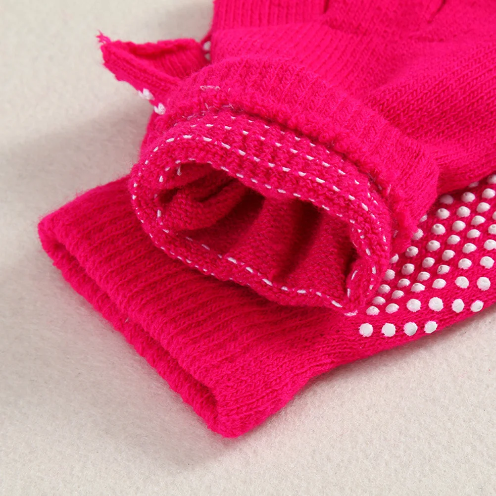 

Breathable Fingerless Gloves Yoga Non-Slip Half Finger Cotton Knitted Rosy Flexible Comfortable Gym Running Training Support