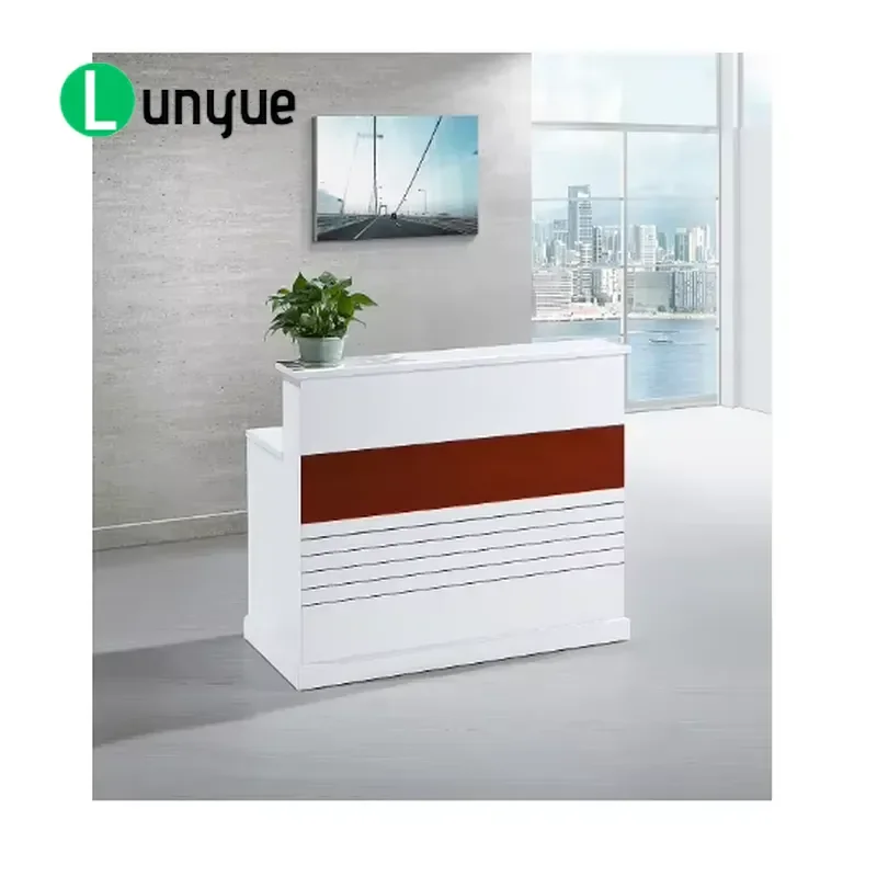 Custom Eco-Friendly Durable Modern Front Desk Reception Counter Compact Office Furniture for Schools   Malls Tailored