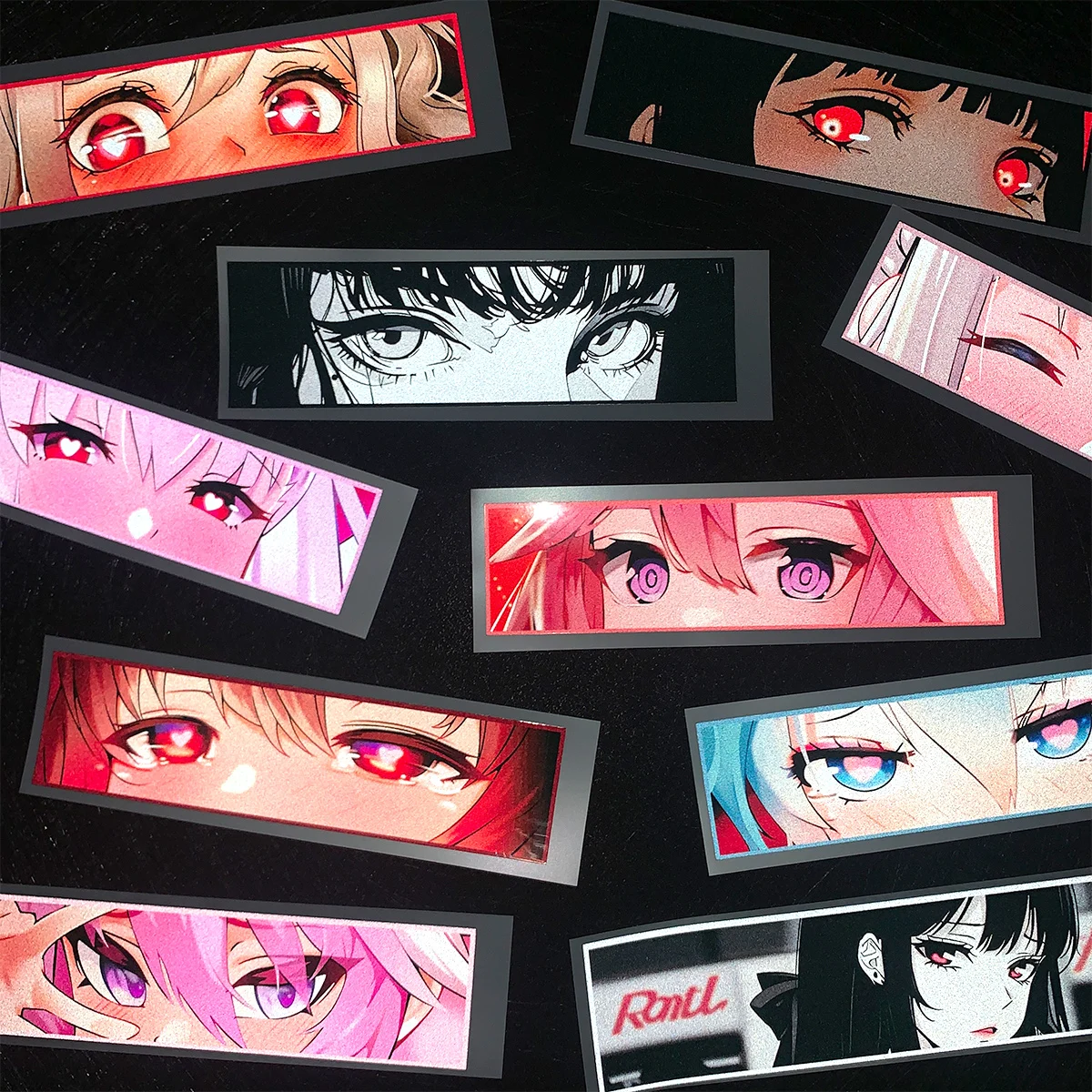 

JDM аниме девушка глаза стать светоотражающие наклейки на мотоцикл мото тело топливный бак шлем аксессуары наклейка для Zontes Kawasaki YAMAHA