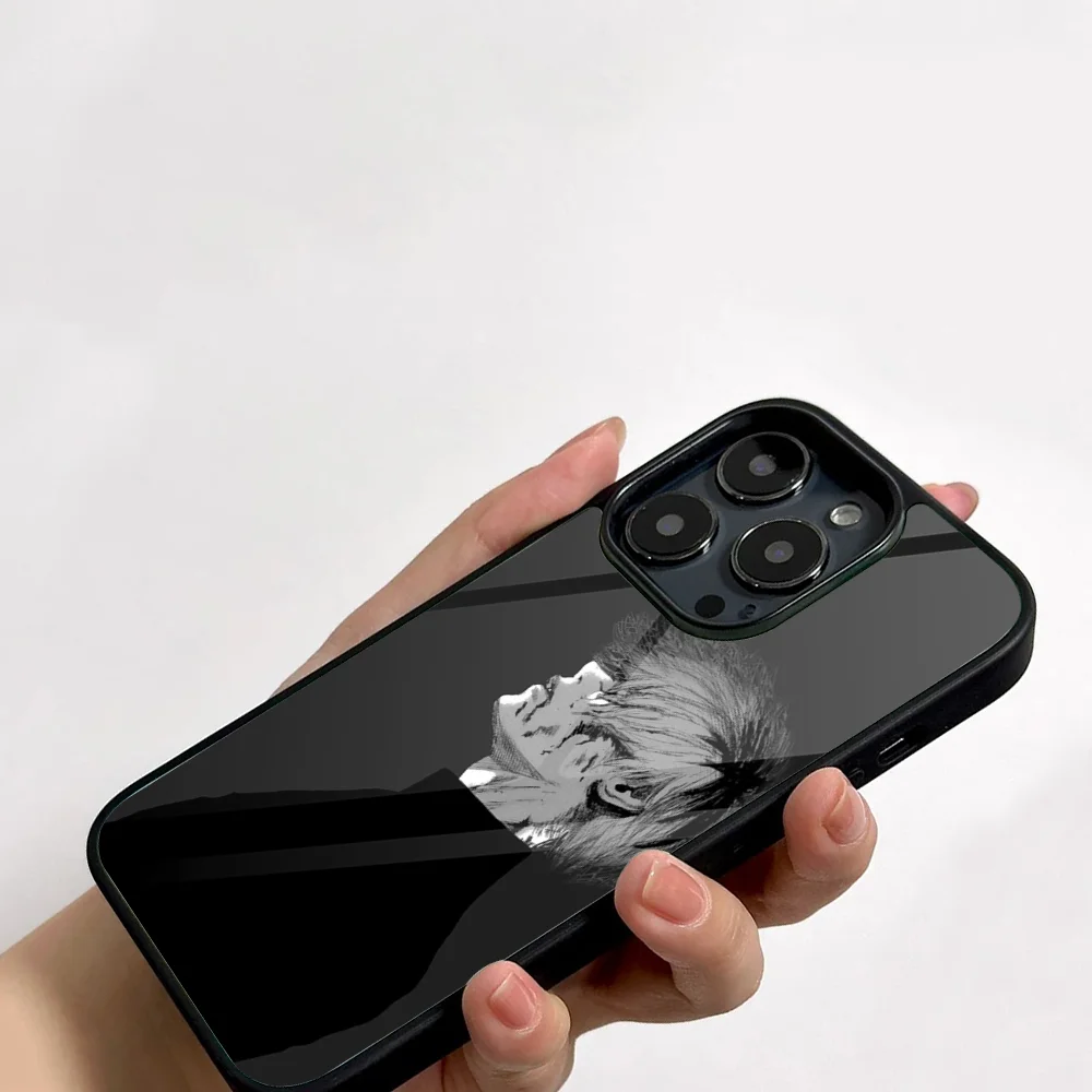 Anime Tokyo Ghoul Kaneki Ken Phone Case For IPhone 11 12 13 14 15 16 Plus Pro Max Mirror Acrylic PC TPU Cover