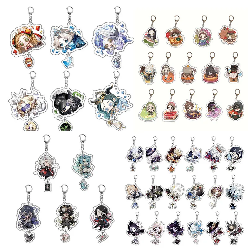 20pcs/lot Game Identity V Key Chain Naib Subedar Tracy Reznik Keychain Acrylic Figures Pendant Chaveio Women Men Birthday Gifts