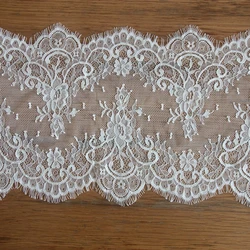 25CM Wide France High Quality Eyelash Chantilly Lace 3 Meters Long 2022 NEW Dense Lace Trim