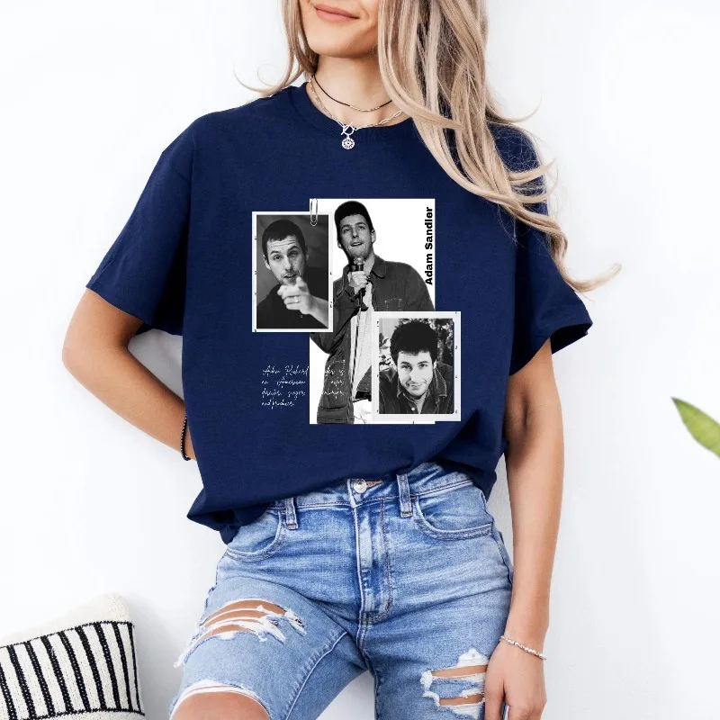 Adam Sandler T-shirt: Comedy Costume for Movie Enthusiasts, Women's T-shirt, New Men's and Women's Retro T-shirt