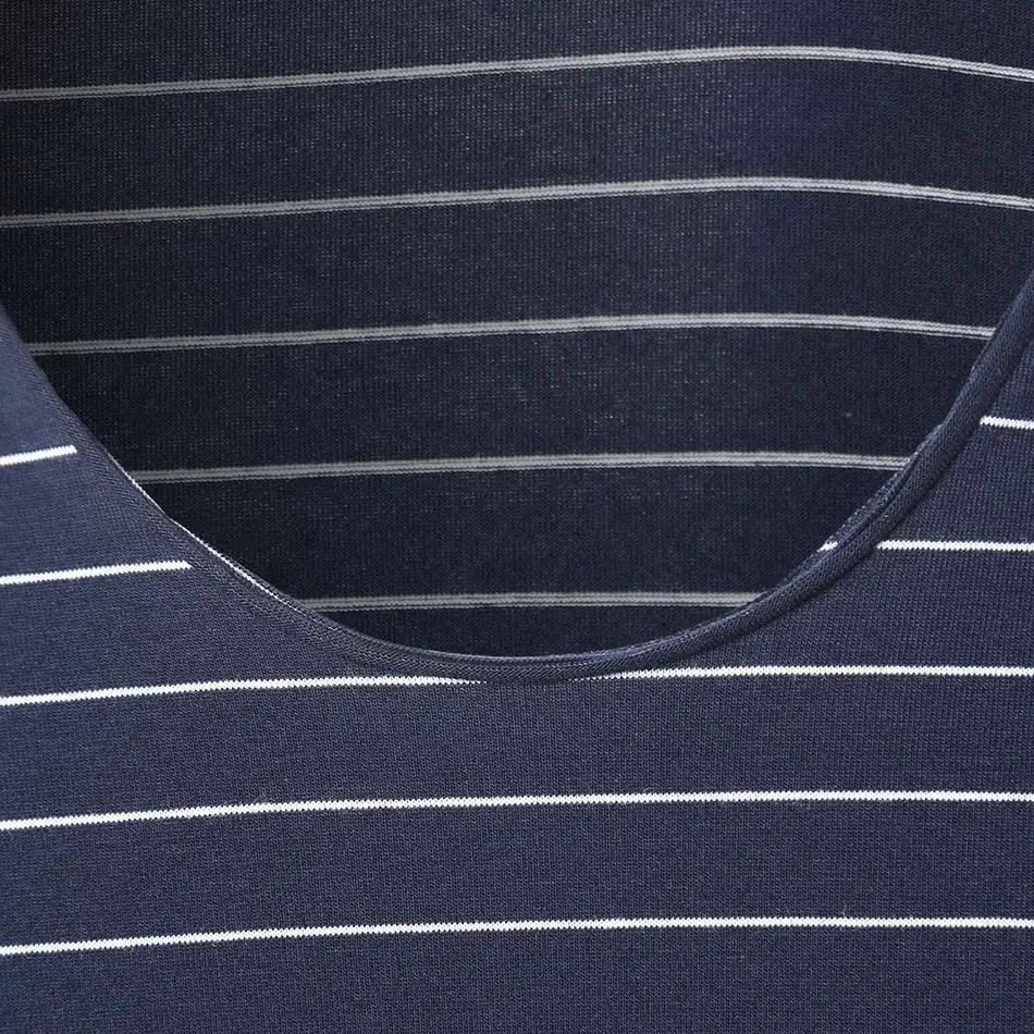 Swag V Neck Long Sleeve T Shirts Men Clothes Sailor Patchwork Fabric Striped T Shirts Fashion Slim Fit T-Shirts Tight Plus Size