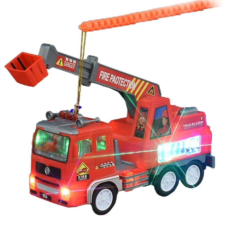 Jouet moteur camion à ordures jeu créatif avec accessoire maison d'action automatique Bump and Go pour les enfants