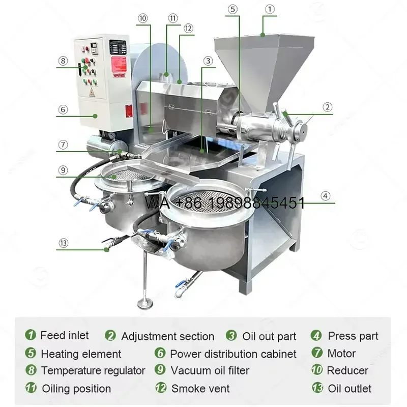 Wmwmnu for Master Virgin Coconut Big Cold Press Soybean Commercial Olive Oil Presser Production Made in China
