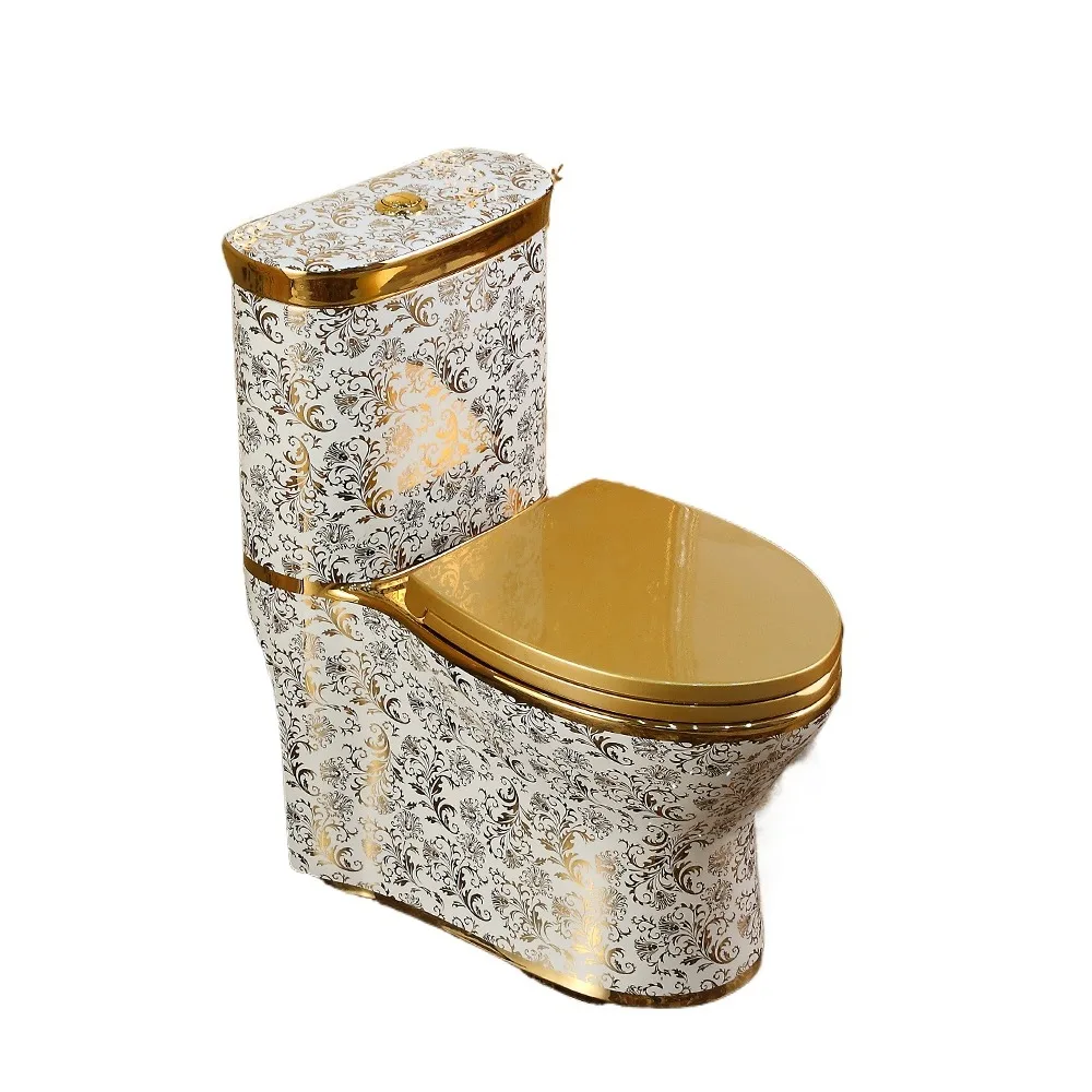 

*Flush golden toilet ceramic super swirl toilet small apartment deodorant toilet