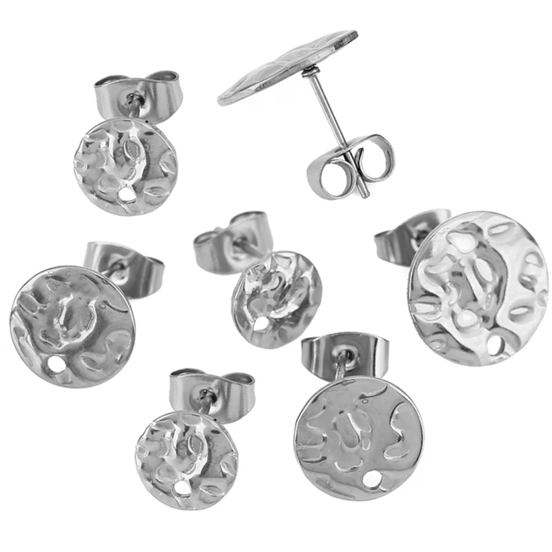 20 Stück PVD-beschichtete, nie verblassende Edelstahl-Ohrstecker, 6, 8, 10, 12 mm, hypoallergene Ohrhaken für DIY-Schmuckzubehör – Detail 4