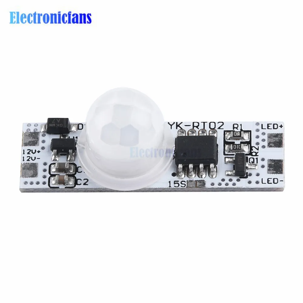 5/1pcs OuuZuu DC 12V 24V Ceiling PIR Motion Sensor Switch Module 3A IR Infrared Induction Body Sensor Detector Controller Switch