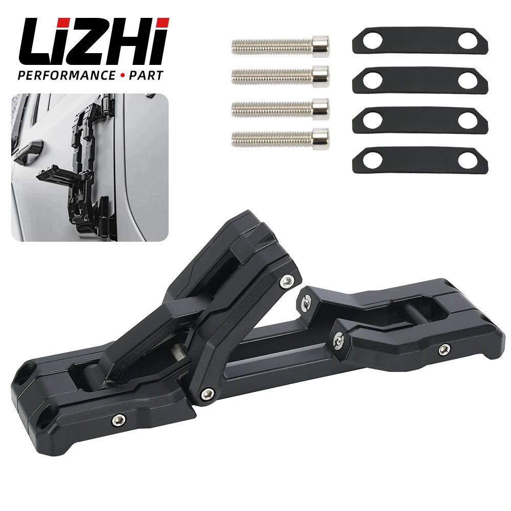 

Door Hinge Step Heavy Duty Aluminum Footboard Foldable Car Folding Stepping Ladder for Jeep Wrangler JK JKU JL JLU 2007-2021