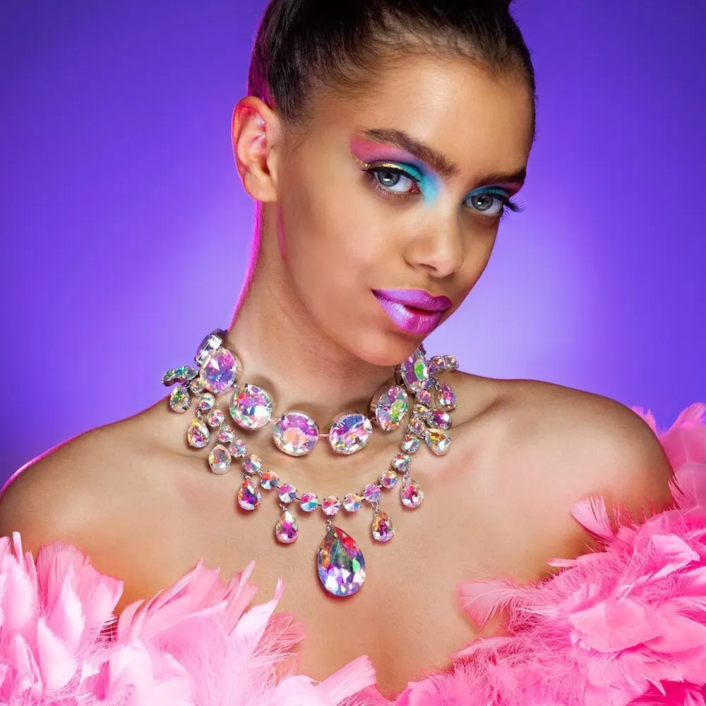 

Luxury Glass Crystal Big Water Drop Statement Choker Necklace for Women Rhinestone Large Collar Wedding Jewelry 2024