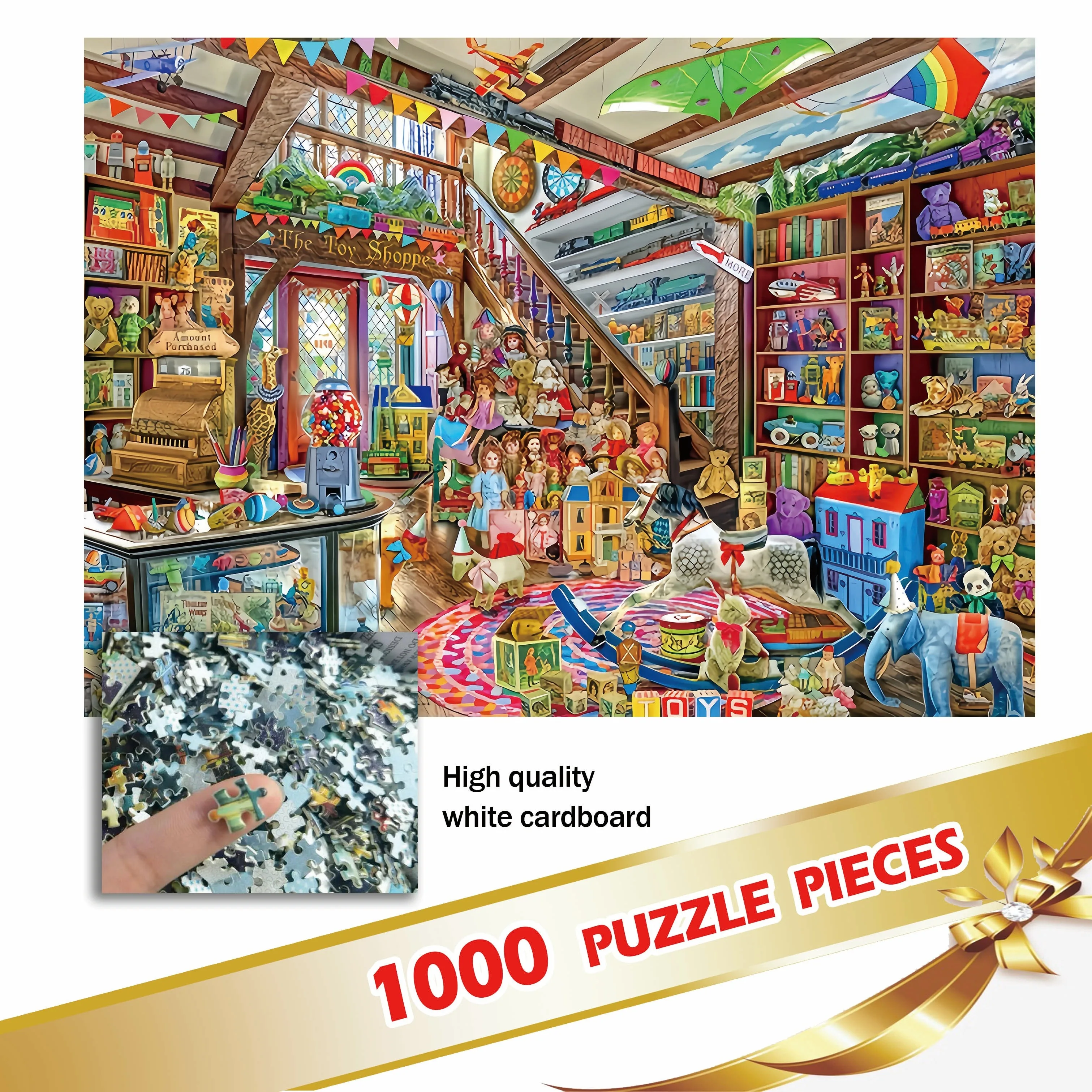 Toy Store Theme 1000pcs Jigsaw Puzzle for Adults, High-Quality Paper Material, Vivid Colors, Finished Size 50.04x69.85 cm
