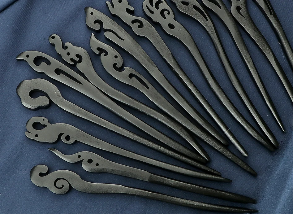 Chinesische Königliche Holz Haar Clips Haar Stick Frauen Einfache Geschnitzte Holz Haarnadeln Mädchen Exquisite Frisur Zubehör Kopfbedeckung Geschenk – Detail 11