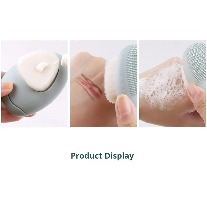 ซิลิโคนแปรงทําความสะอาดผิวหน้า Skincare เครื่องมือนวด Facial Deep Pore Skin Care Scrub Cleanser Double Sided Face Wash แปรง