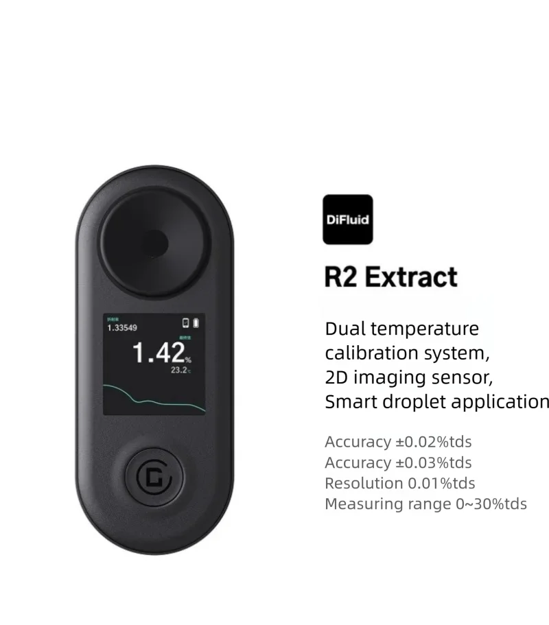 Professional Coffee TDS Refractometer 0 to 30% Digital Coffee Concentration Meter Espresso Extraction Tester Bluetooth App IP67