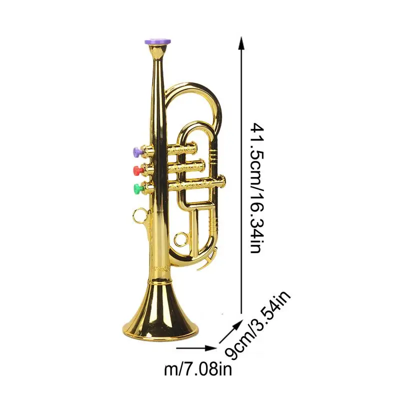 Simulated Trumpet Toy Musical Wind Instrument Simulated Horn Parent-Child Music Instruments Teaching Aids For Boys Girls Toddler