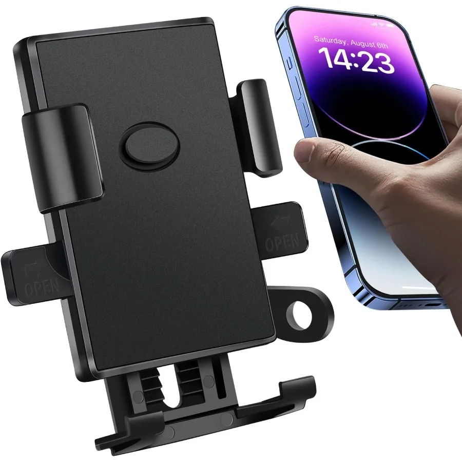 

Модернизированный держатель для телефона на мотоцикле, предназначенный для надежного крепления на руле для поддержки iPhone 15, 14, 13, других устройств Sc