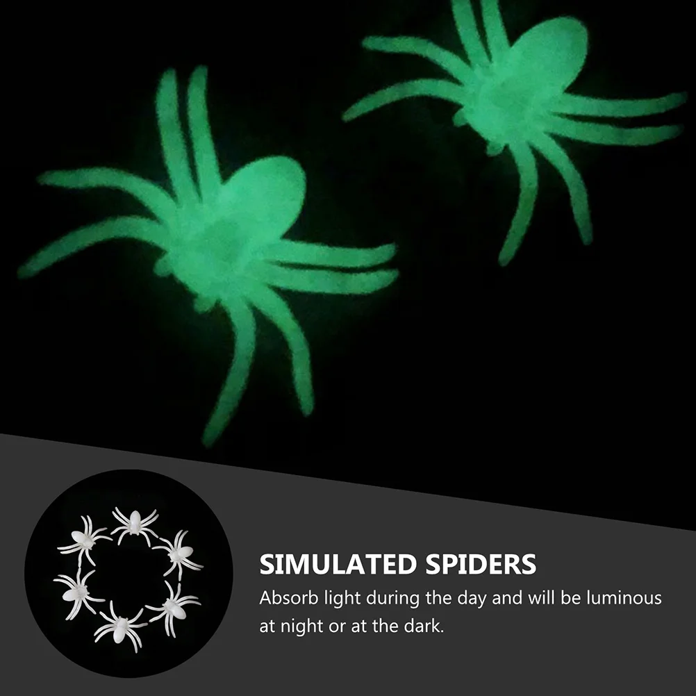 

1 комплект, реалистичные светящиеся пауки, декор на Хэллоуин, прочные наклейки на стену, креативные подарки для детей, поддельные пауки, декор на Хэллоуин