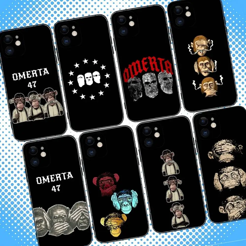 

O-Omerta47 Brand Phone Case For iPhone 17,16,15,14,13,12,11,Pro,Max,Plus,Air,X,XS,XR,SE,8,7,Mini,Soft Black Case